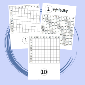 Matematická štafeta - násobení 2cif. činitelem